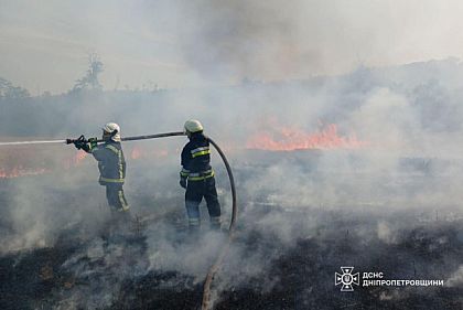 На Днепропетровщине за сутки сгорело 70 гектаров природных экосистем