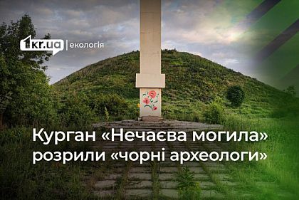 Курган на Днепропетровщине разрыли «черные археологи»