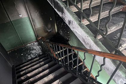 В многоэтажке Кривого Рога горела покрышка