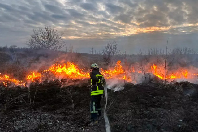 За сутки на Днепропетровщине произошло почти 60 пожаров в экосистемах