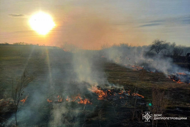 За добу на Дніпропетровщині сталося 56 пожеж