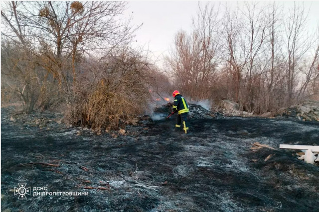 На Дніпропетровщині впродовж доби виникло 74 загорання