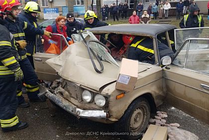 В Кривому Розі внаслідок ДТП госпіталізовано двоє людей