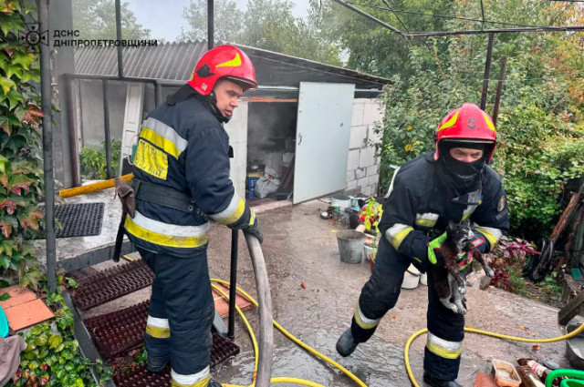 Вогнеборці Дніпропетровщини врятували з пожежі кота