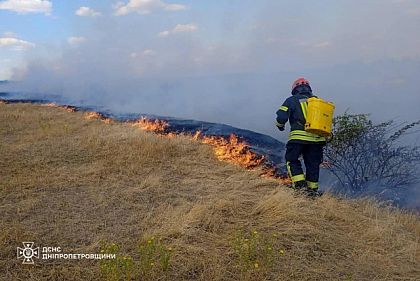 За сутки на Днепропетровщине произошло 82 пожара в экосистеме
