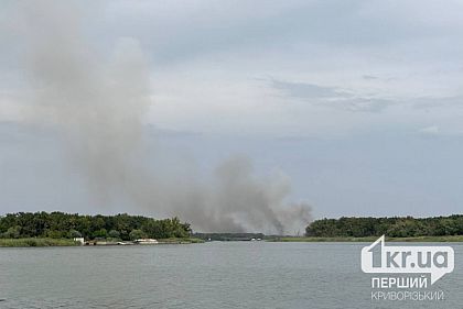 Угроза возгорания дачных домов: на Криворожье второй час тушат возгорание сухой травы