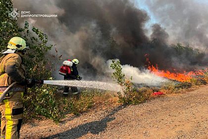 За сутки на Днепропетровщине произошло 113 пожаров в экосистеме