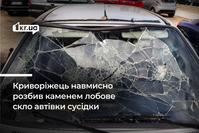 Криворожанин разбил камнем лобовое стекло авто соседки и должен возместить почти 20 тысяч гривен