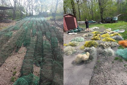 На Криворожье из водохранилища изъяли 173 браконьерских сетей