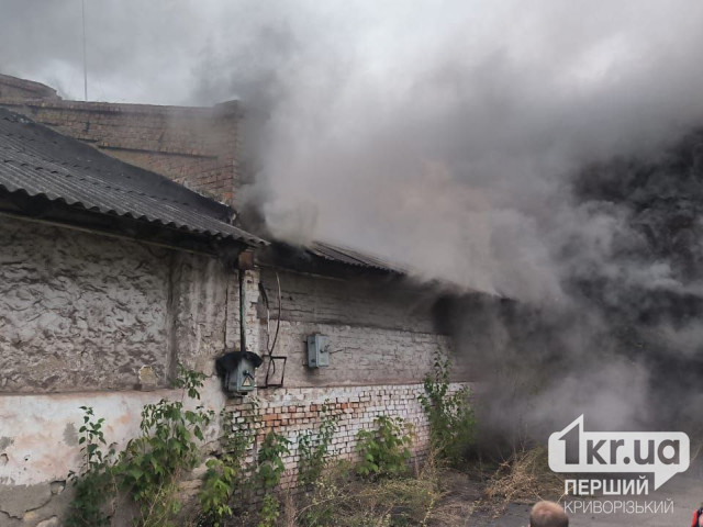 У Центрально-Міському районі Кривого Рогу горить суха трава та неексплуатуєма споруда