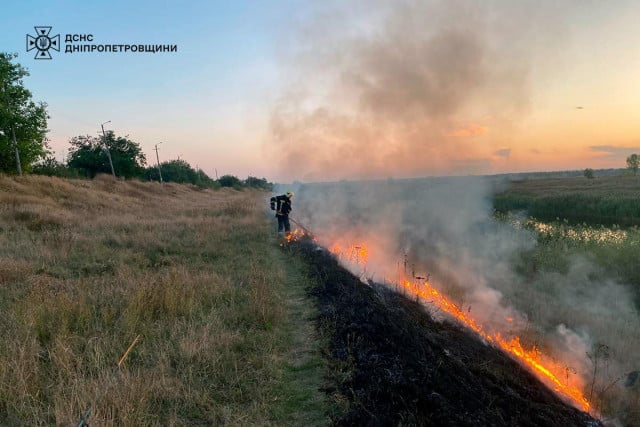 Протягом доби в екосистемах Дніпропетровщини відбулось 54 пожежі