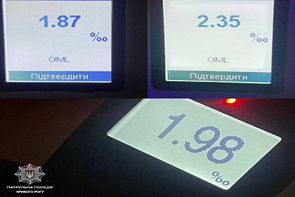 99 нетрезвых водителей обнаружили в мае на дорогах Кривого Рога