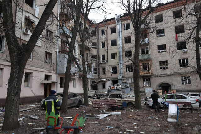 Из-за массированной ракетной атаки по Харькову возникли 3 пожара