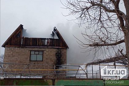 В Кривом Роге горел гараж