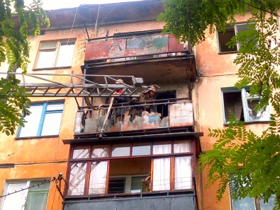В Кривом Роге горел балкон жилого дома