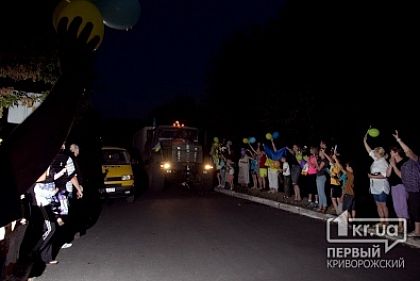 Кривой Рог встретил бойцов 17-й танковой бригады из зоны АТО