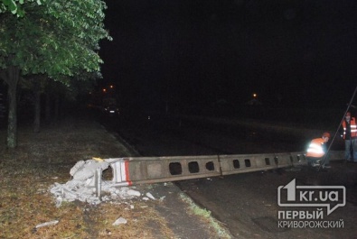В Кривом Роге пьяный водитель на «ВАЗе» повалил столб и скрылся с места ДТП