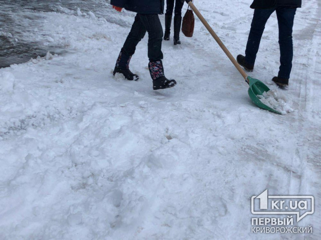 Десятки единиц спецтехники и сотни человек в Кривом Роге задействовали для борьбы со снегопадом