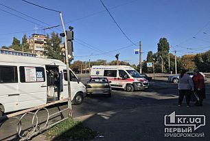 Трое пострадавших в ДТП с маршруткой и Daewoo в Кривом Роге