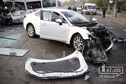 В Кривом Роге задержан водитель Mazda - участник утреннего ДТП