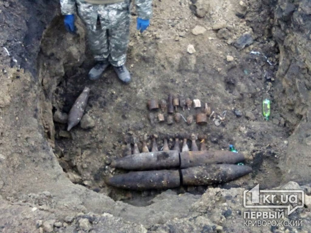 Привет из прошлого: под Кривым Рогом нашли снаряды времен Второй мировой войны