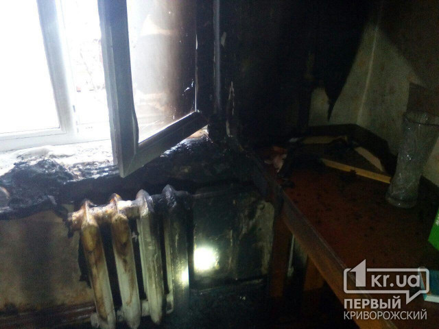 Криворожские чрезвычайники спасли пенсионерку и потушили пожар меньше, чем за 15 минут
