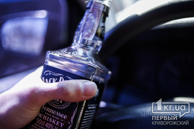 За неделю в Кривом Роге полицейские задержали более 50 автомобилистов в состоянии алкогольного опьянения