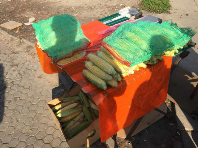 Кукуруза, яблоки и виноград: у стихийных торговцев в Кривом Роге изъяли 50 килограмм продуктов