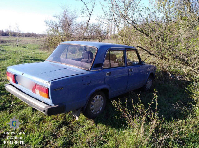 В одном из криворожских парков правоохранители обнаружили угнанный автомобиль