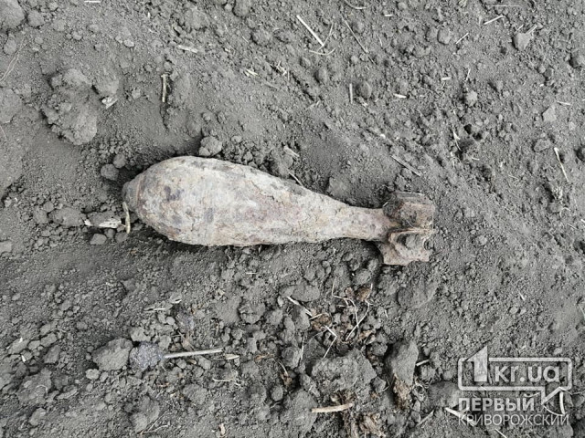 Во время работ на поле житель Криворожского района обнаружил мину