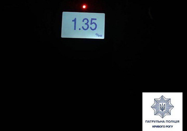 За сутки в Кривом Роге  правоохранители остановили 9 выпивших автомобилистов