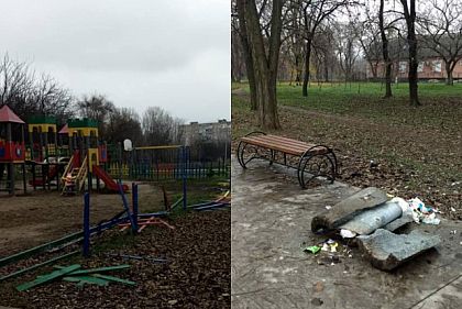 Полицейские расследуют вандализм в криворожском парке