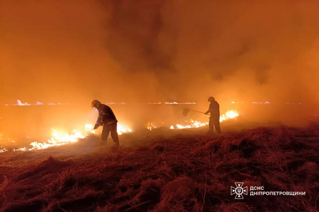 Суха погода та людська недбалість: на Дніпропетровщині триває боротьба з пожежами в екосистемах