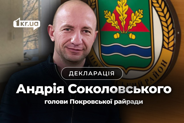 Что задекларировал глава Покровского райсовета в Кривом Роге Андрей Соколовский