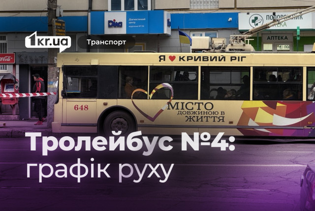 Расписание движения криворожского троллейбуса №4 Расписание движения криворожского троллейбуса №4