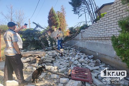 Первые фото с места удара в частном секторе Кривого Рога