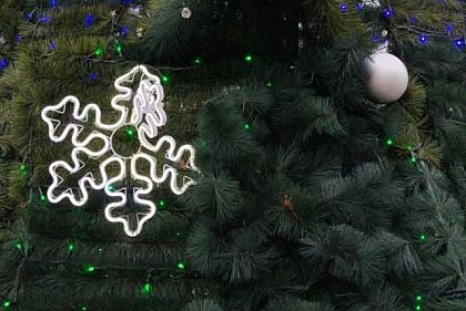 На одной из елок Кривого Рога украли шарики и световые снежинки