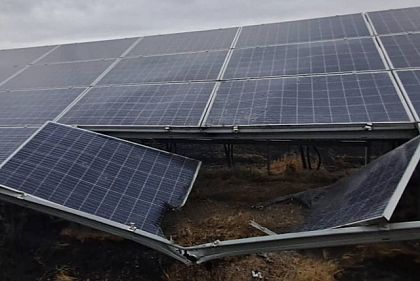 В Никопольском районе из-за обстрелов вспыхнул пожар на предприятии