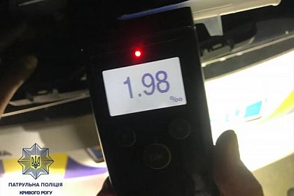 В Кривом Роге патрульные обнаружили нетрезвого водителя во время комендантского часа
