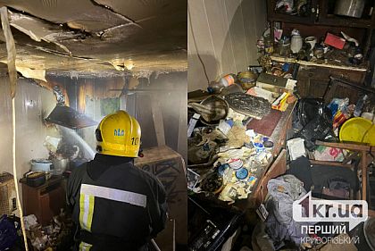В Кривом Роге горел заброшенный дом, где временно жил бездомный