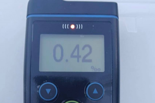 Поліція оштрафувала криворіжця, у якого рівень сп`яніння перевищував норму вдвічі