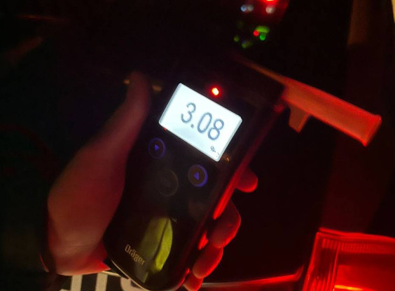 На дороге Кривого Рога обнаружили нетрезвого водителя