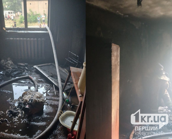 Через пожежу в криворізькій квартирі постраждав нетверезий чоловік