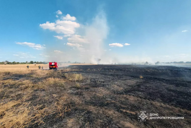 За добу вогонь знищив понад 26 гектарів екосистем Дніпропетровщини