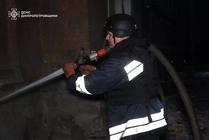 В Днепропетровской области спасатели ликвидировали последствия массированной атаки БПЛА