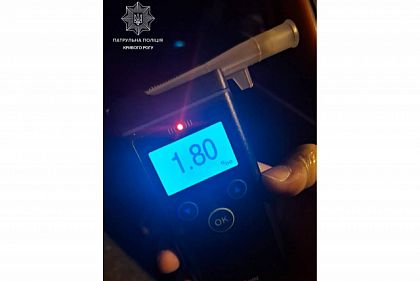 У Кривому Розі зупинили водія, рівень алкоголю в крові якого у 10 разів перевищив норму