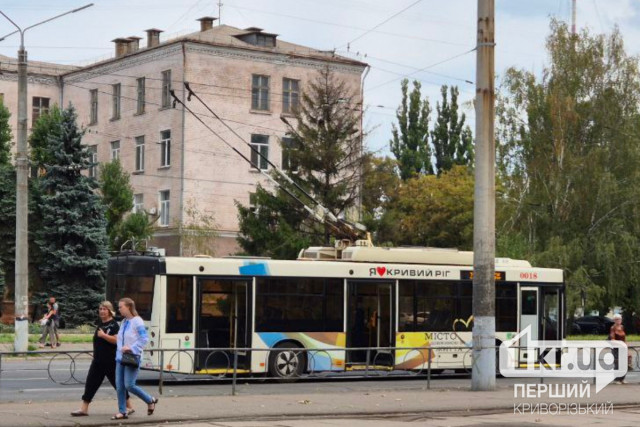 На одному з проспектів Кривого Рогу зупинились тролейбуси