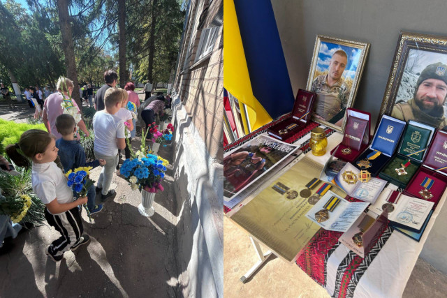 Двум погибшим защитникам из Кривого Рога открыли мемориальные доски