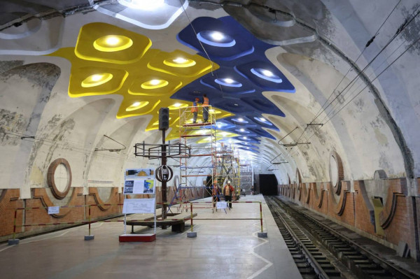 в Кривом Роге ремонтируют станцию ??скоростного скоростной трамвай