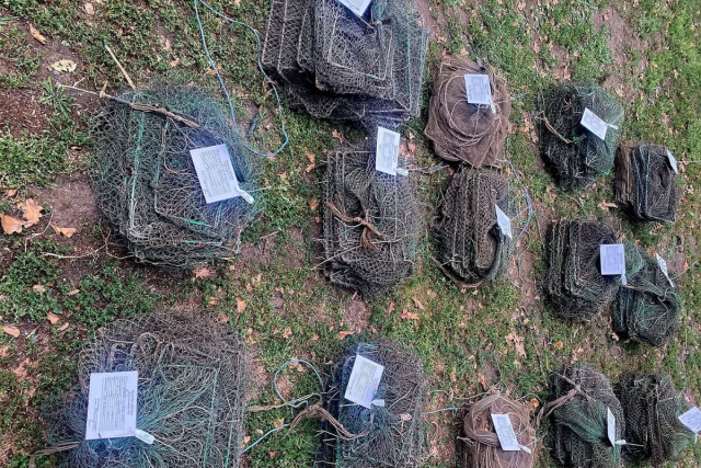 Рибпатрульні Дніпропетровщини знайшли заборонені снасті на водосховищі